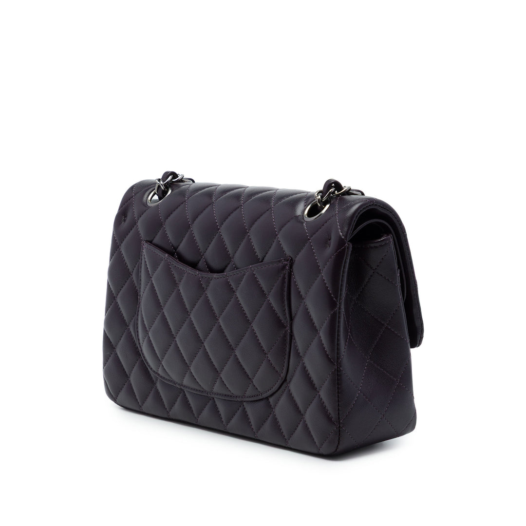 Chanel Sac porté épaule Classic Double rabat Moyen Cuir d'agneau Violet – vue 2 – GABY PARIS