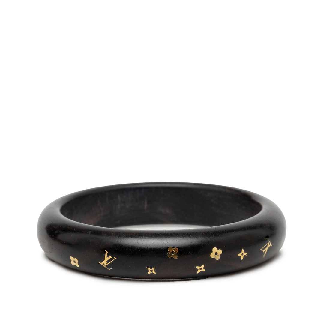 Louis Vuitton Tiger Wood Brass Sylvania Bangle Toile Monogram