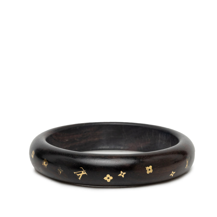 Louis Vuitton Tiger Wood Brass Sylvania Bangle Toile Monogram
