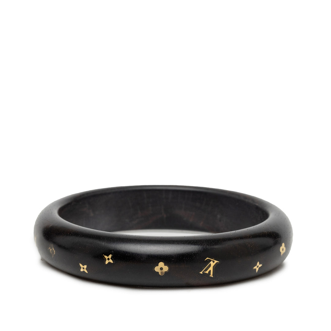 Louis Vuitton Tiger Wood Brass Sylvania Bangle Toile Monogram