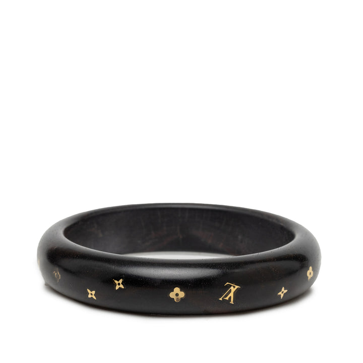 Louis Vuitton Tiger Wood Brass Sylvania Bangle Toile Monogram