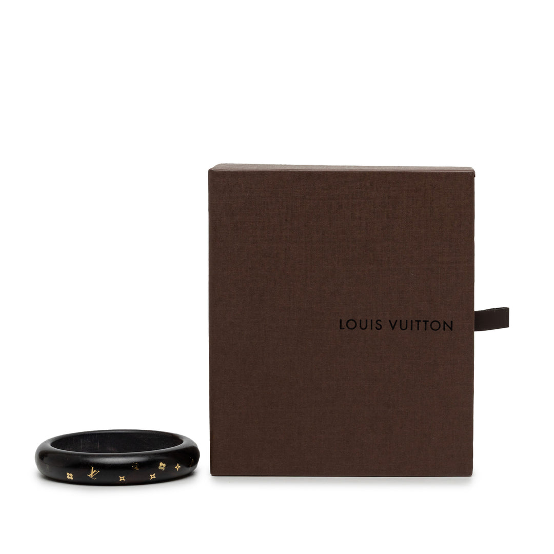 Louis Vuitton Tiger Wood Brass Sylvania Bangle Toile Monogram