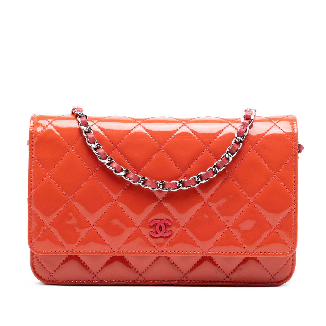 Chanel CC Matelassé Cuir verni Wallet on Chain – GABY PARIS Authentique