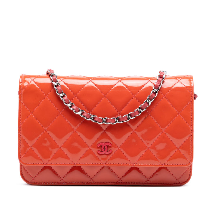 Chanel CC Matelassé Cuir verni Wallet on Chain – GABY PARIS Authentique