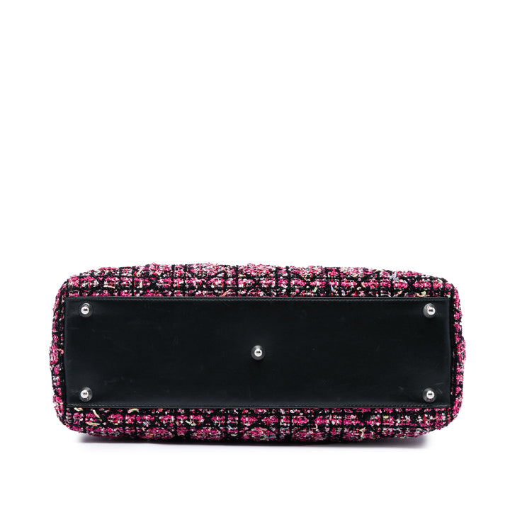 Dior Lady Dior Cannage Fringe Grand Tweed Rose – vue 3 – GABY PARIS