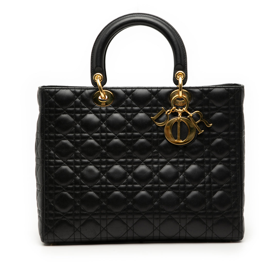 Dior Large Cuir d’agneau Cannage Lady Dior