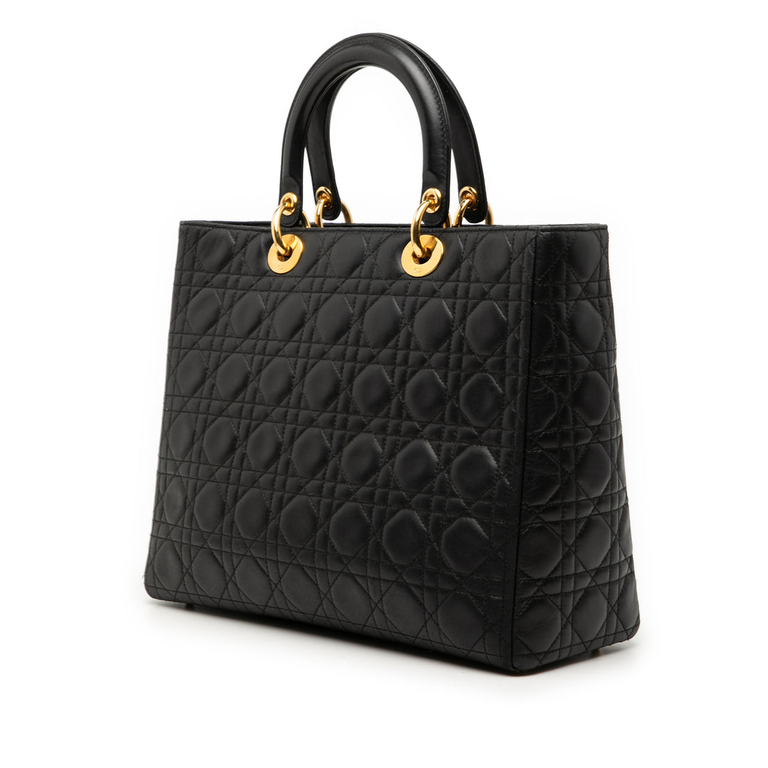 Dior Large Cuir d’agneau Cannage Lady Dior