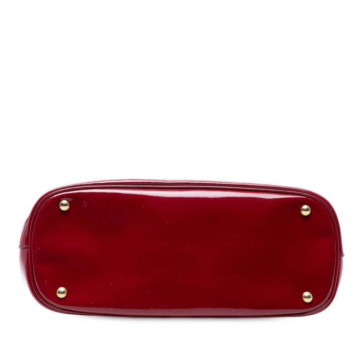 Gucci Cuir verni Bright Bit Sac cartable Rouge