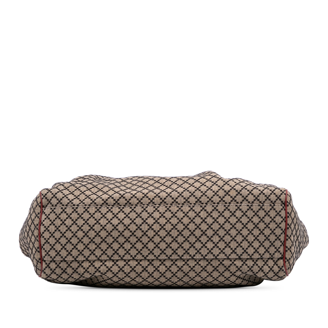 Gucci Large Diamante Toile Sukey Cabas Marron – GABY PARIS Authentique