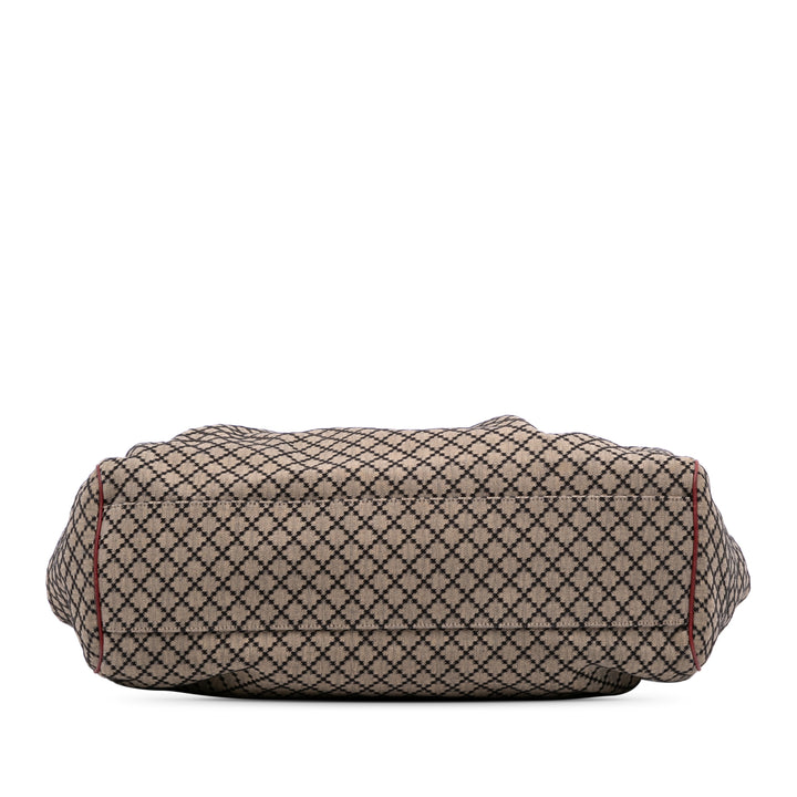 Gucci Large Diamante Toile Sukey Cabas Marron – GABY PARIS Authentique