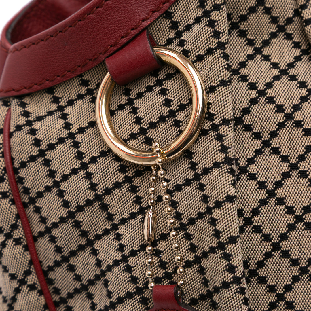 Gucci Large Diamante Toile Sukey Cabas Marron – GABY PARIS Authentique