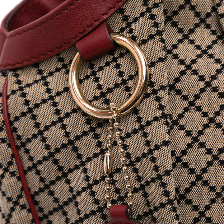 Gucci Large Diamante Toile Sukey Cabas Marron – GABY PARIS Authentique