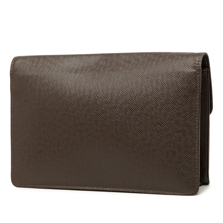 Louis Vuitton Taiga Belaia Pochette Marron – vue 2 – GABY PARIS