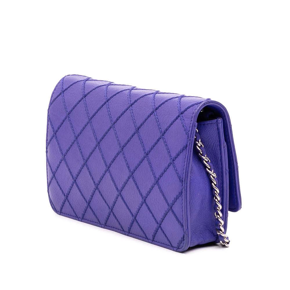 Chanel CC Quilted Cuir de veau Fancy Wallet On Chain Bleu – GABY PARIS Authentique