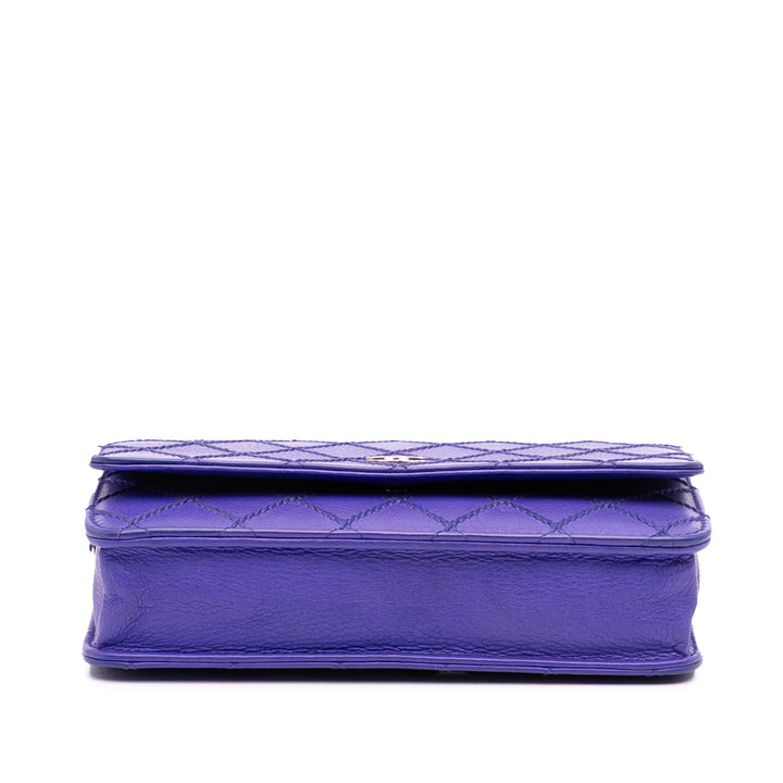 Chanel CC Quilted Cuir de veau Fancy Wallet On Chain Bleu – GABY PARIS Authentique