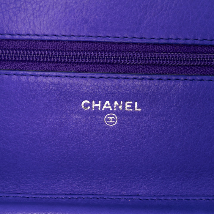 Chanel CC Quilted Cuir de veau Fancy Wallet On Chain Bleu – GABY PARIS Authentique