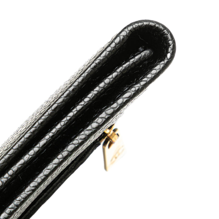 CC Caviar Trifold Wallet Black - Gaby Paris