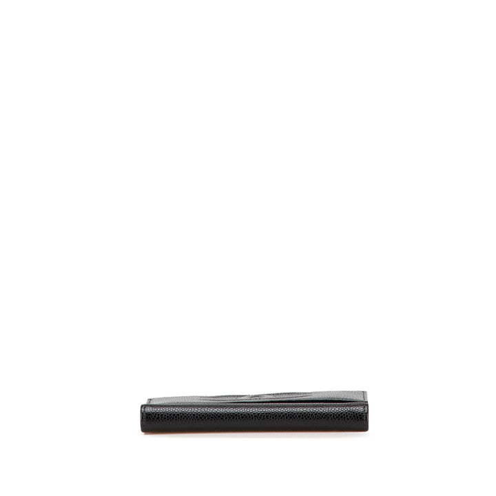CC Caviar Trifold Wallet Black - Gaby Paris