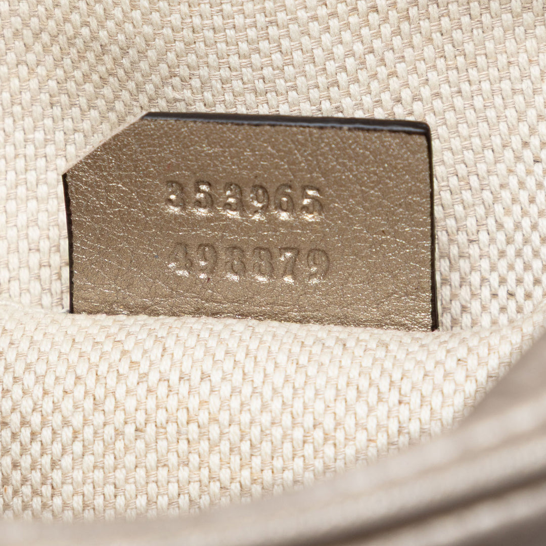 Métallisé Pebbled Soho Chaîne Sac Mini Cuir de veau Doré