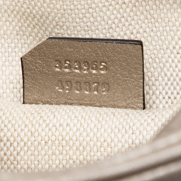 Métallisé Pebbled Soho Chaîne Sac Mini Cuir de veau Doré