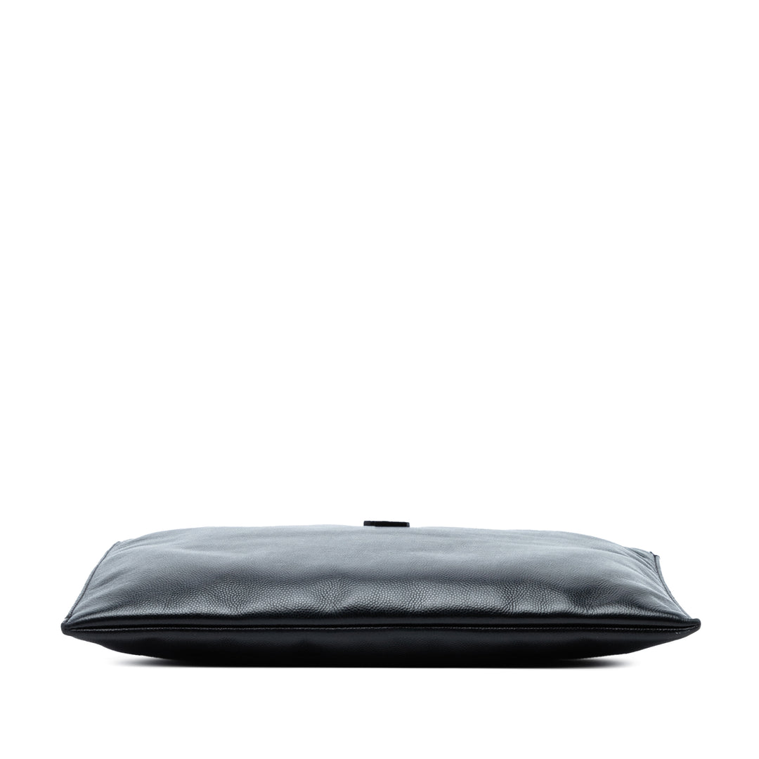 Saint Laurent Grain De Poudre Monogram Monochrome iPad Étui