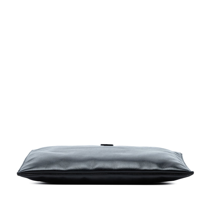 Saint Laurent Grain De Poudre Monogram Monochrome iPad Étui