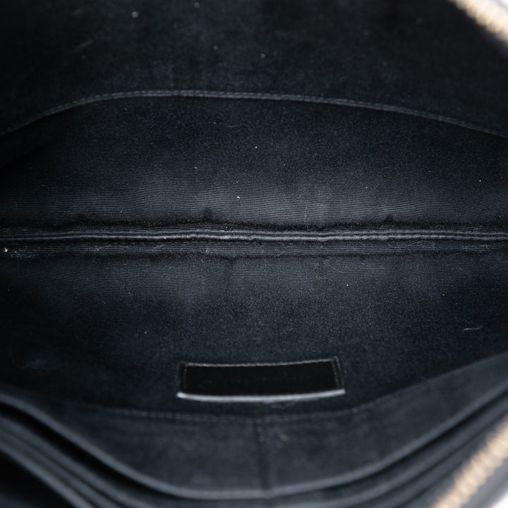 Saint Laurent Grain De Poudre Monogram Monochrome iPad Étui