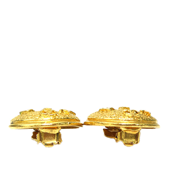 Chanel plaqué Logo Rond À clip Boucles d'oreilles Doré – vue 5 – GABY PARIS