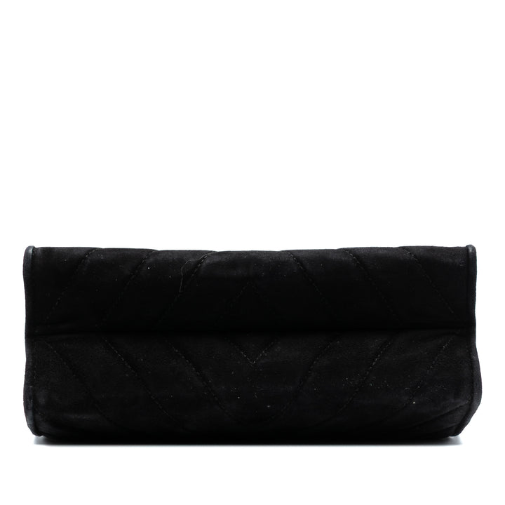 Chanel Chevron Velours CC Stones Sac porté croisé