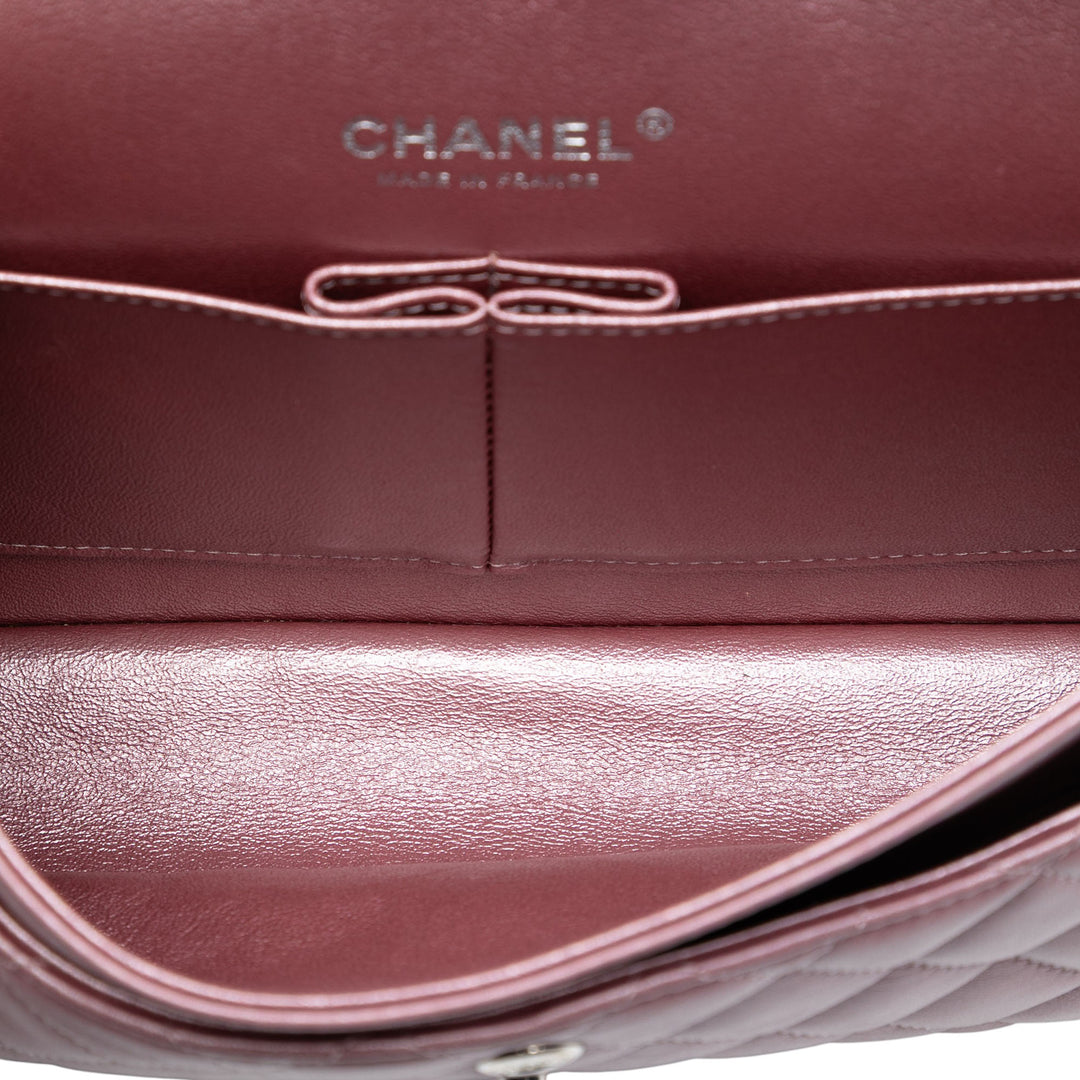 Chanel Medium Metallic Classic Cuir d’agneau Double rabat