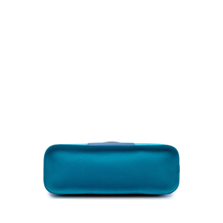 Hermès Sac à main Bicolore Cabag Elan PM Bleu – vue 3 – GABY PARIS