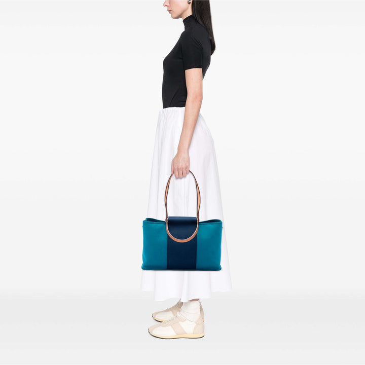 Hermès Sac à main Bicolore Cabag Elan PM Bleu – vue 6 – GABY PARIS