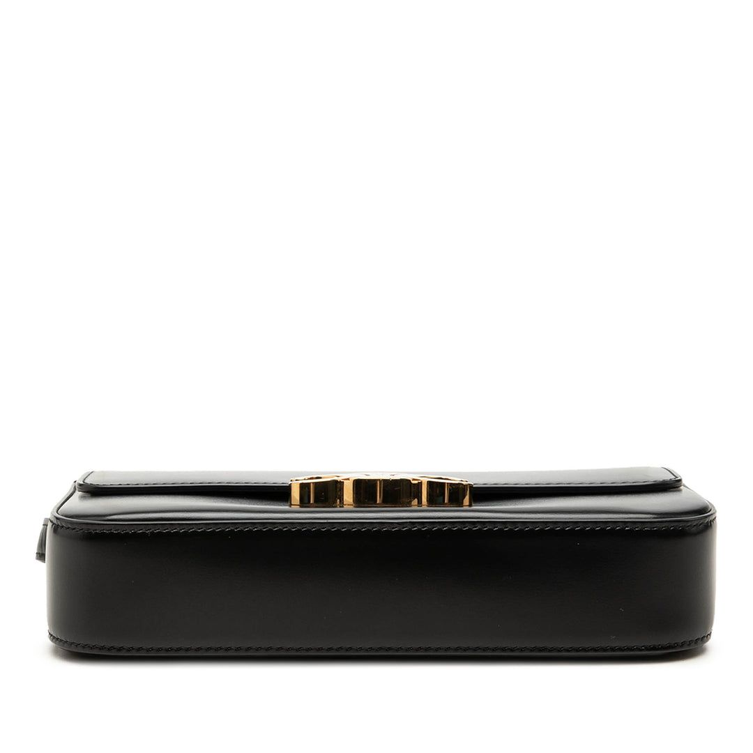 Celine brillant Triomphe Claude Sac Cuir de veau Noir – vue 3 – GABY PARIS