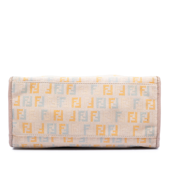 Fendi Multicolore Zucchino Cabas Petit Tissu