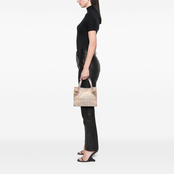 Fendi Multicolore Zucchino Cabas Petit Tissu