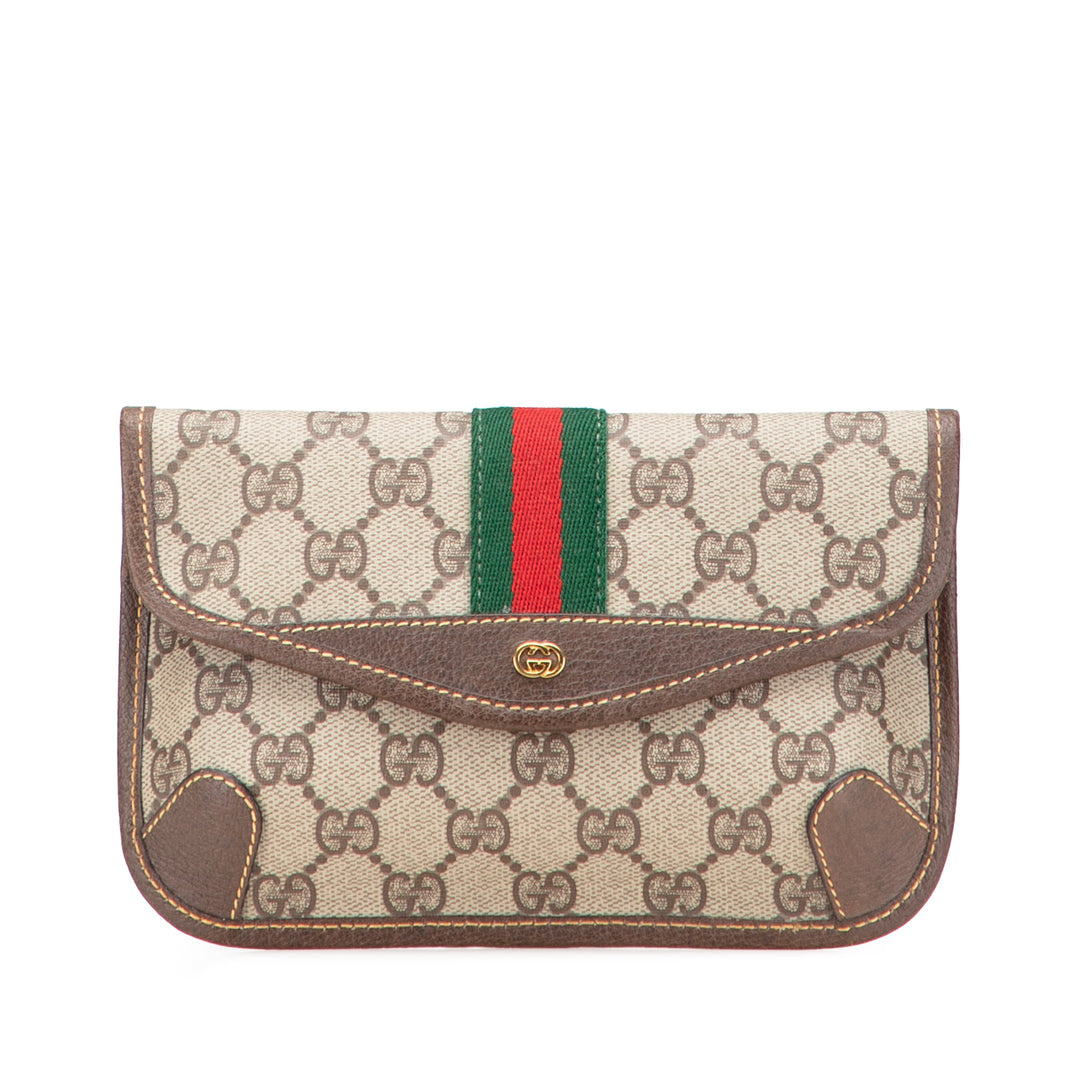 GG Supreme Web Pouch Brown - Gaby Paris