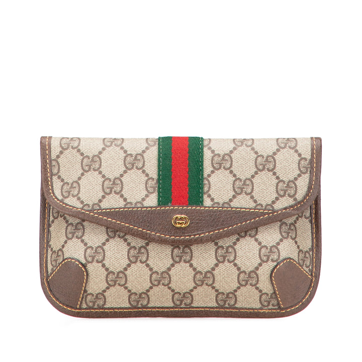 GG Supreme Web Pouch Brown - Gaby Paris
