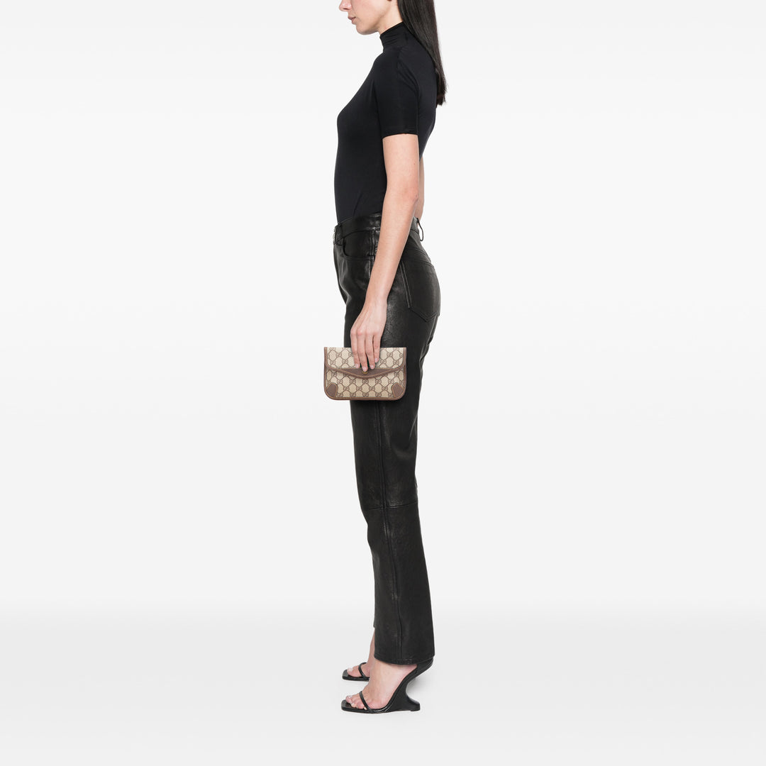 GG Supreme Web Pouch Brown - Gaby Paris