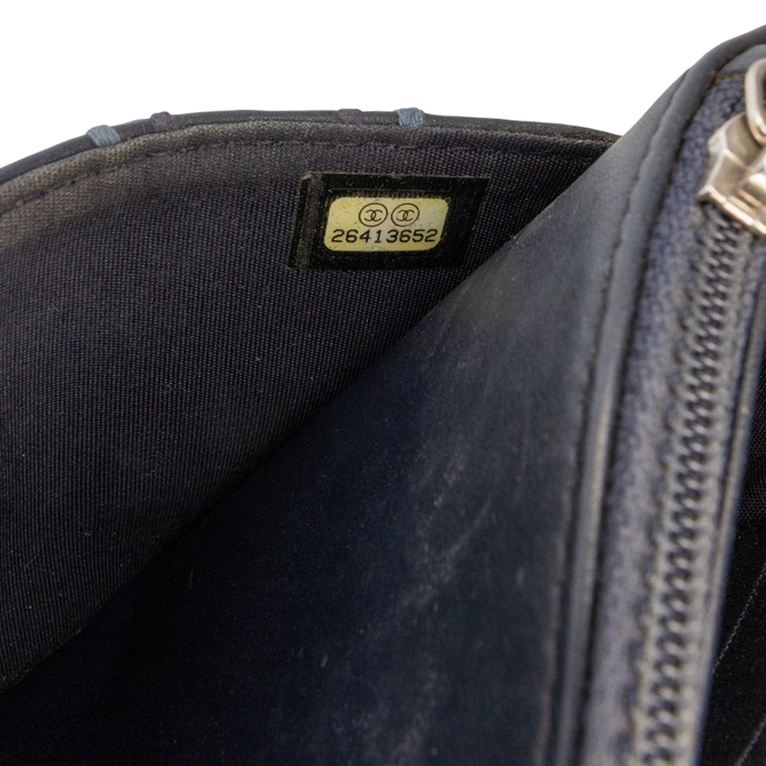 Chanel CC Square Stitched Cuir de veau Wallet on Chain Bleu