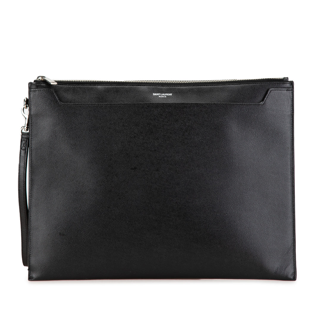 Leather Catherine Tablet Pouch Black - Gaby Paris