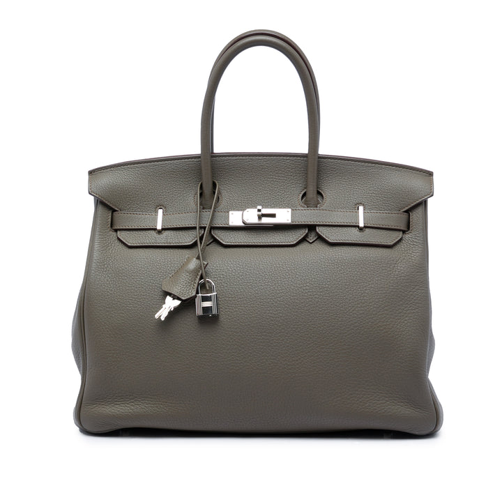 Hermès Birkin Retourne 35 Togo Gris – vue principale – GABY PARIS
