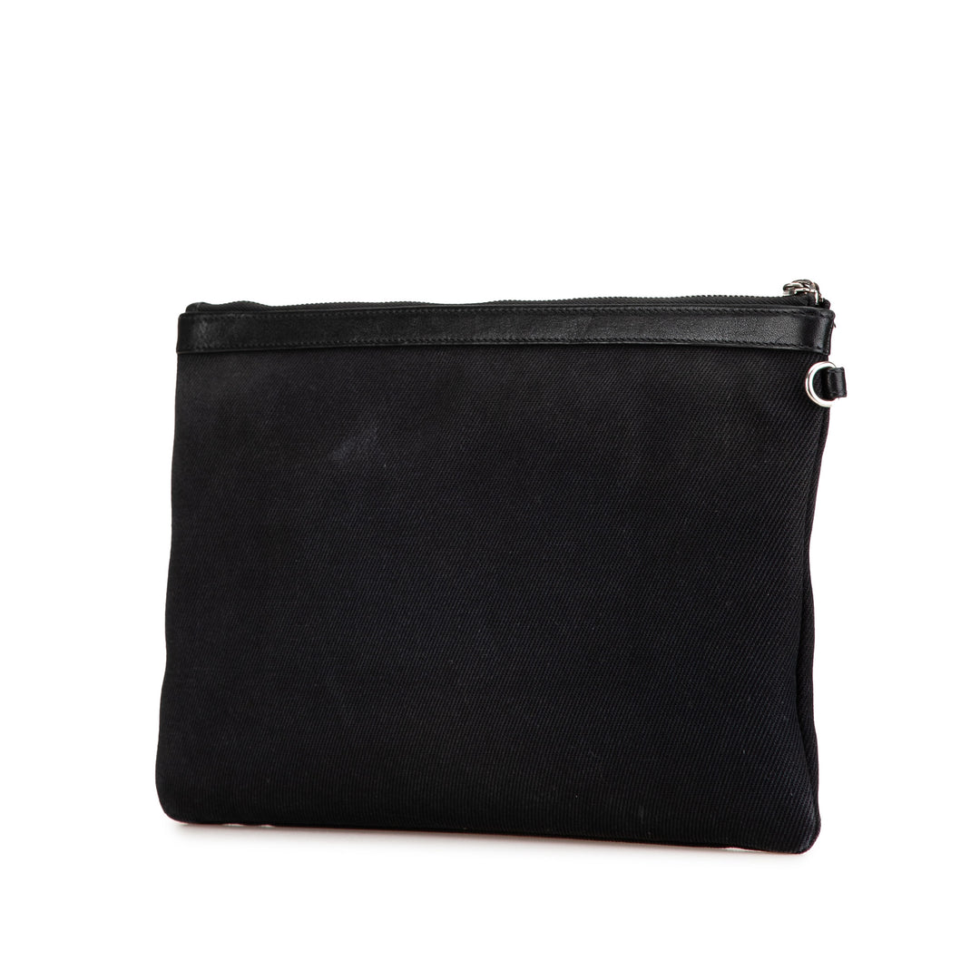 Canvas Rive Gauche Clutch Black - Gaby Paris