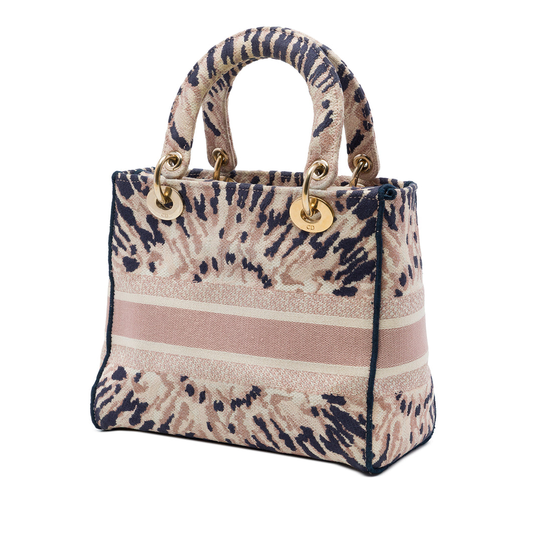 Dior Medium brodé Toile Tie Dye Lady D Lite