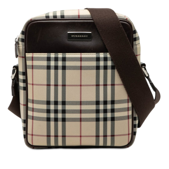 Burberry House Check Toile Sac porté croisé