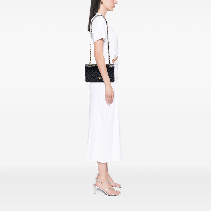 Chanel Medium Classic Cuir d’agneau Double rabat