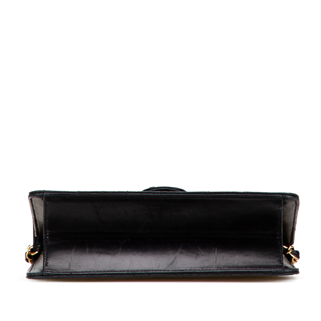 CC Quilted Lambskin Single Flap Black - Gaby Paris