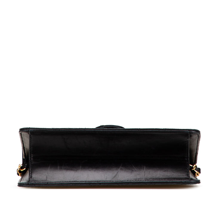CC Quilted Lambskin Single Flap Black - Gaby Paris