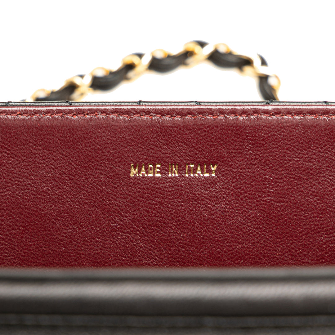 CC Quilted Lambskin Single Flap Black - Gaby Paris