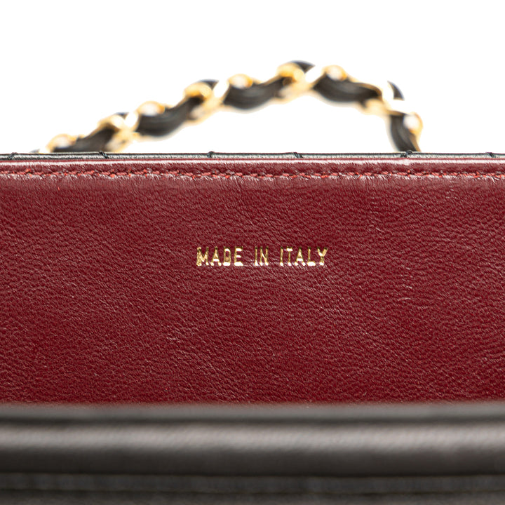 CC Quilted Lambskin Single Flap Black - Gaby Paris