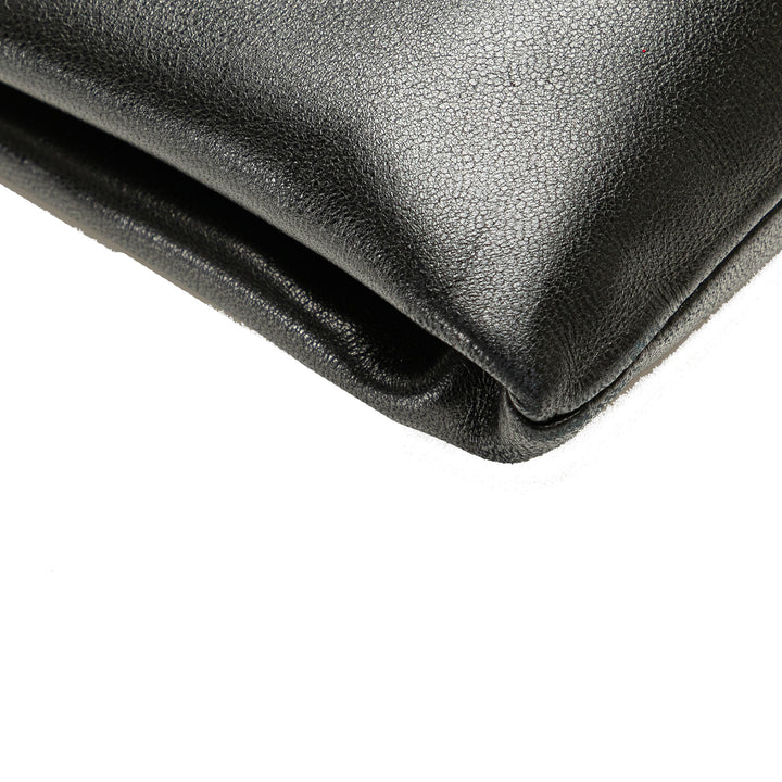 Lambskin Bow Long Clutch Black - Gaby Paris